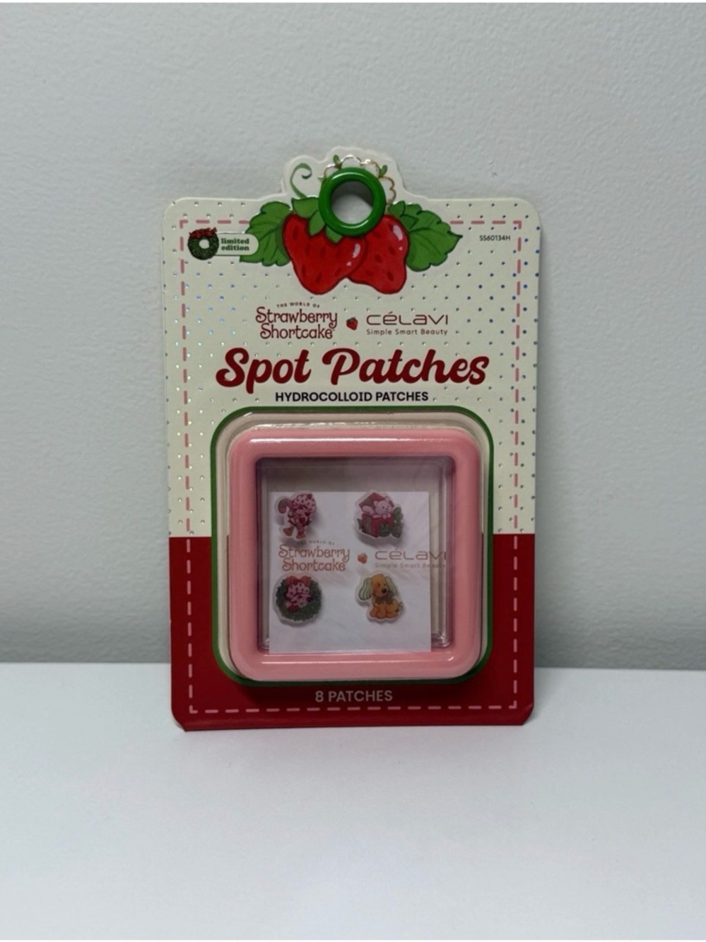 Strawberry Shortcake X Celavi Spot Patches 8ct With Reusable Case Pink Holiday